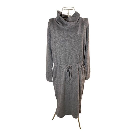 NWT Caslon grey midi sweater dress size small 79% cotton - Picture 1 of 8